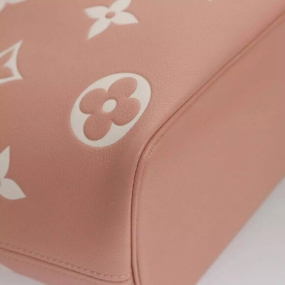 LOUIS VUITTON Monogram Empreinte Giant Neverfull MM Bag Pink M46329 Auth am7504A - Picture 5 of 16